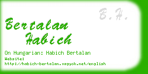 bertalan habich business card